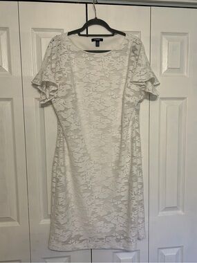 Chaps - Knee Length Dress - White 14